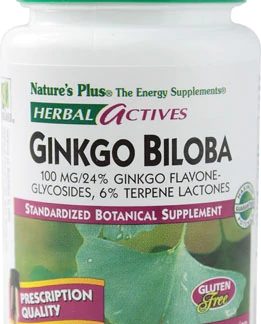 Nature's Plus Herbal Actives Ginkgo Biloba -- 100 mg - 60 Vegetarian Capsules