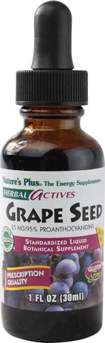 Nature's Plus Herbal Actives Grape Seed Liquid Suspension -- 25 mg - 1 fl oz