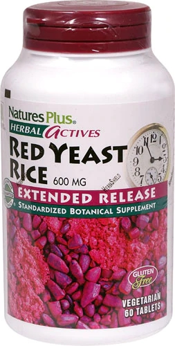 Nature's Plus Herbal Actives Red Yeast Rice -- 60 Vegetarian Tablets