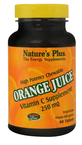 Nature's Plus Orange Juice Vitamin C Chewables -- 250 mg - 90 Tablets