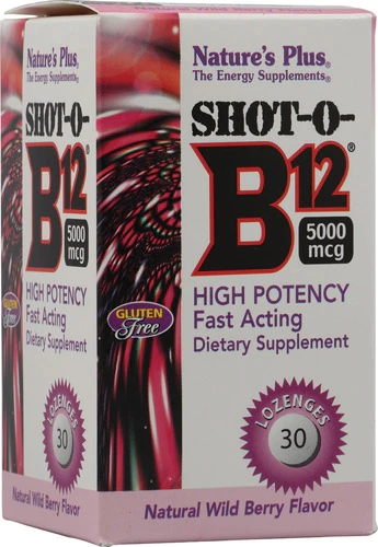 Nature's Plus Shot-O-B12® Lozenges Wild Berry -- 5000 mcg - 30 Lozenges