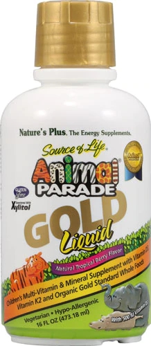 Nature's Plus Animal Parade® Gold Children's Liquid Multi-Vitamin and Mineral Supplement Natural Tropical Berry -- 16 fl oz