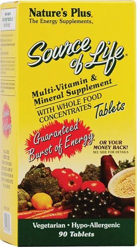 Nature's Plus Source of Life® Multi-Vitamin and Mineral Supplement -- 90 Tablets