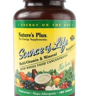 Nature's Plus Source of Life® Multi-Vitamin and Mineral Supplement No Iron -- 180 Tablets