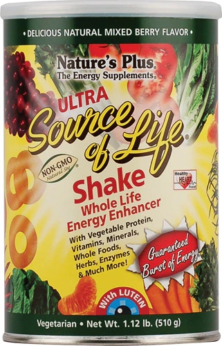 Nature's Plus Ultra Source of Life® Shake Whole Life Energy Enhancer with Lutein Natural Mixed Berry -- 1.12 lbs