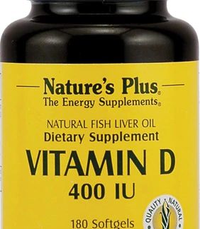 Nature's Plus Vitamin D -- 400 IU - 180 Softgels