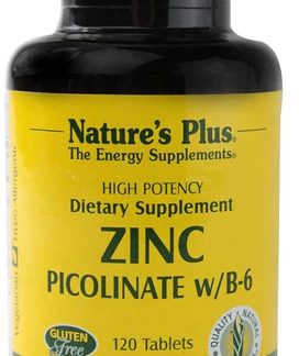 Nature's Plus Zinc Picolinate with B-6 -- 120 Tablets