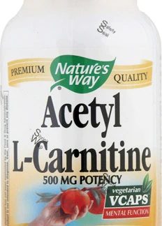 Nature's Way Acetyl L-Carnitine -- 500 mg - 60 Vegetarian Capsules