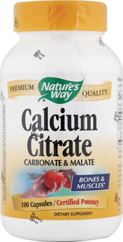 Nature's Way Calcium Citrate -- 500 mg - 100 Capsules