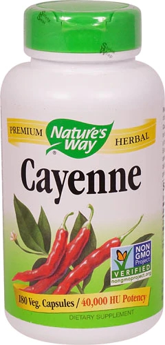 Nature's Way Cayenne -- 180 Vegetarian Capsules