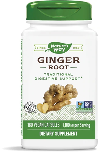 Nature's Way Ginger Root -- 1100 mg - 180 Vegan Capsules