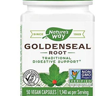 Nature's Way Goldenseal Root -- 1140 mg per Serving - 50 Vegan Capsules
