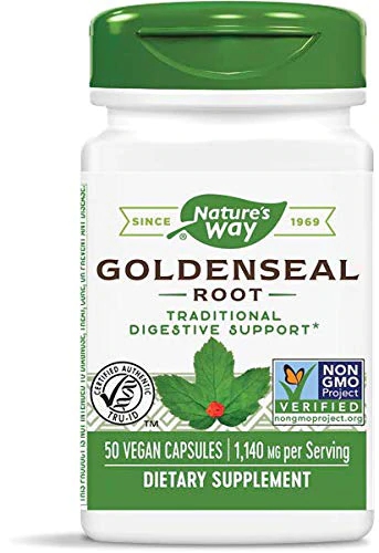 Nature's Way Goldenseal Root -- 1140 mg per Serving - 50 Vegan Capsules