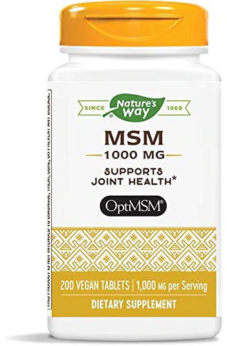 Nature's Way MSM -- 1000 mg per Serving - 200 Vegan Tablets
