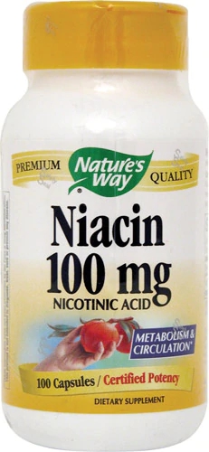 Nature's Way Niacin -- 100 mg - 100 Capsules