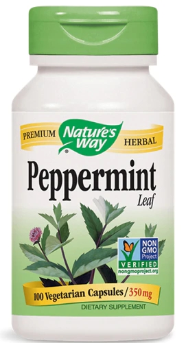 Nature's Way Peppermint Leaf Dietary Supplement -- 350 mg - 100 Vegetarian Capsules