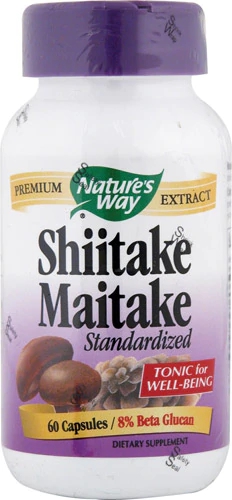 Nature's Way Shiitake Maitake -- 250 mg - 60 Vegan Capsules