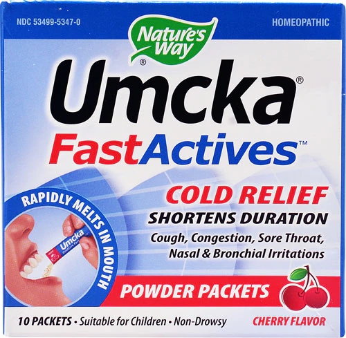 Nature's Way Umcka® ColdCare FastActives® Cherry -- 10 Packets