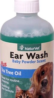 NaturVet Ear Wash with Tea Tree Oil -- 8 fl oz