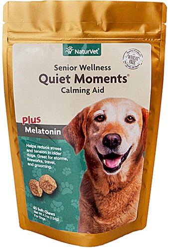 NaturVet Quiet Moments Senior Calming Aid for Dogs -- 65 Soft Chews