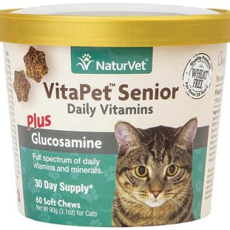 NaturVet VitaPet™ Senior Daily Vitamins Plus Glucosamine For Cats -- 60 Soft Chews