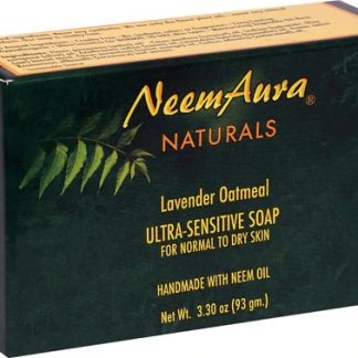 Neem Aura Naturals Ultra Sensitive Soap Lavender and Oatmeal -- 3.3 oz