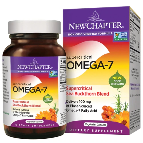 New Chapter Supercritical Omega-7 Sea Buckthorn Blend -- 100 mg - 60 Vegetarian Capsules