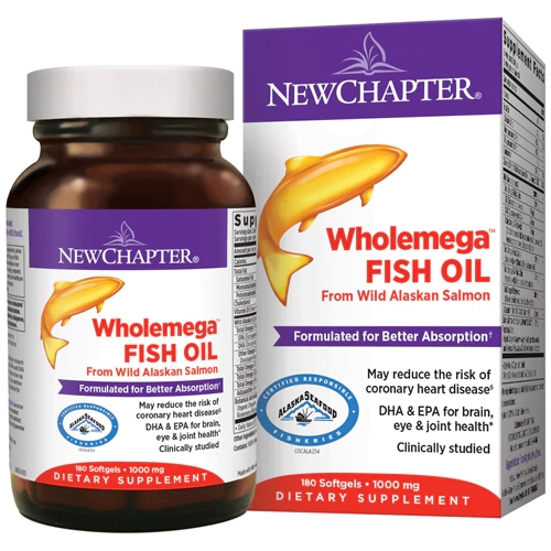 New Chapter Wholemega® Fish Oil -- 1000 mg - 180 Softgels