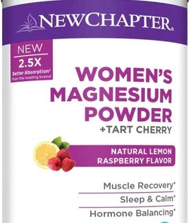 New Chapter Women's Magnesium Powder Plus Tart Cherry Natural Lemon Raspberry -- 70 Servings