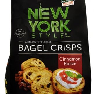 New York Style Authentic Baked Bagel Crisps Cinamon Raisin -- 7.2 oz