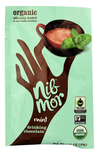NibMor Organic Drinking Chocolate Mint -- 1.05 oz