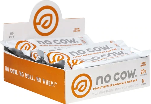 No Cow Protein Bar Peanut Butter Chocolate Chip -- 12 Bars