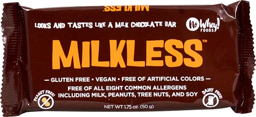 No Whey Foods Milkless Chocolate Bar Vegan & Gluten Free -- 1.75 oz