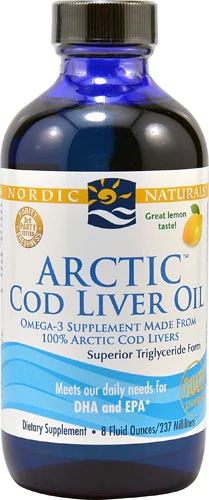 Nordic Naturals Arctic Cod Liver Oil Lemon -- 8 fl oz