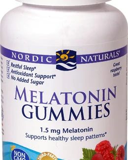 Nordic Naturals Melatonin Gummies Raspberry -- 1.5 mg - 60 Gummies