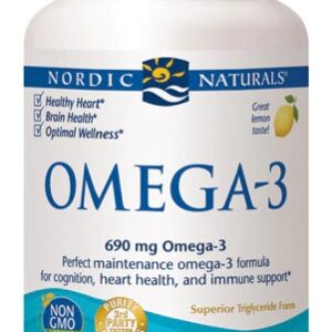 Nordic Naturals Omega-3 Lemon -- 690 mg - 60 Softgels