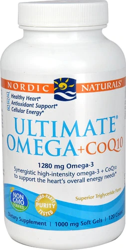 Nordic Naturals Ultimate Omega® plus CoQ10 -- 120 Softgels