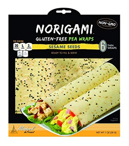 Norigami Michel de France® Gluten-Free Pea Wraps Sesame Seeds -- 6 Thin Wraps