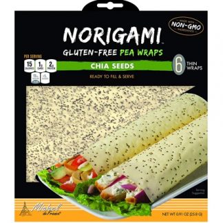 Norigami Michel de France® Gluten-Free Soy Wraps Chia Seeds -- 6 Thin Wraps
