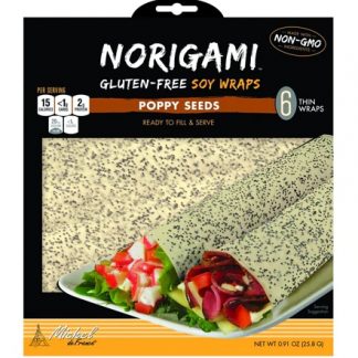 Norigami Michel de France® Gluten-Free Soy Wraps Poppy Seeds -- 6 Thin Wraps