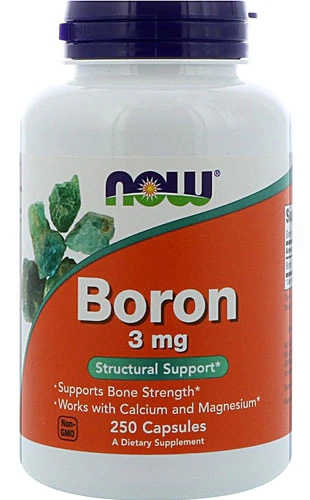 NOW Boron -- 3 mg - 250 Veg Capsules