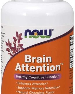 NOW Brain Attention™ Natural Chocolate -- 60 Chewables