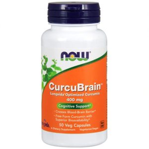 NOW CurcuBrain™ -- 400 mg - 50 Veg Capsules