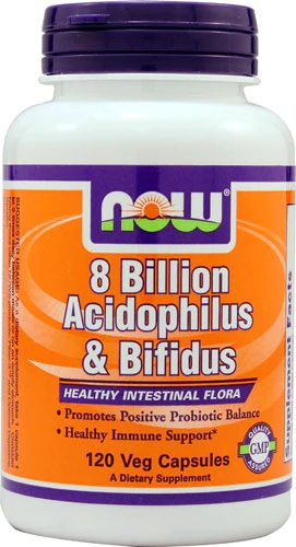 NOW Foods 8 Billion Acidophilus & Bifidus -- 8 billion - 120 VegCaps