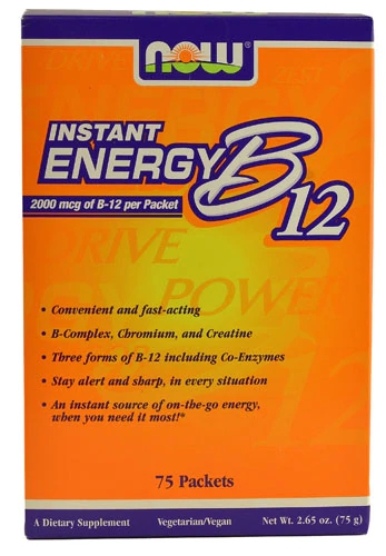 NOW Foods B12 Instant Energy -- 2000 mcg - 75 Packets