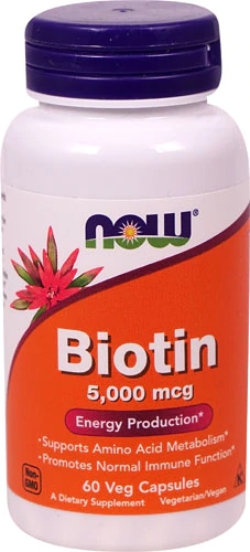 NOW Foods Biotin -- 5000 mcg - 60 VegCaps