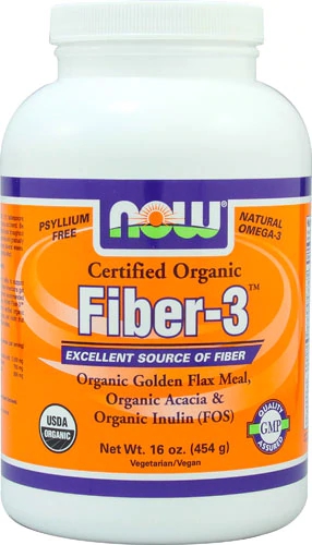 NOW Foods Certified Organic Fiber-3™ -- 16 oz