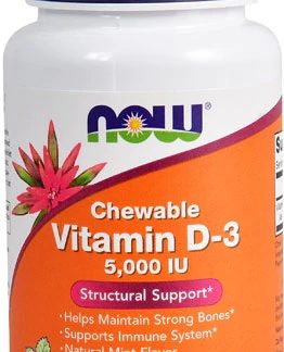 NOW Foods Chewable Vitamin D-3 Natural Mint -- 5000 IU - 120 Chewables