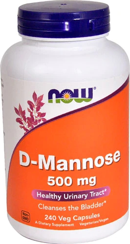 NOW Foods D-Mannose -- 500 mg - 240 Veg Capsules