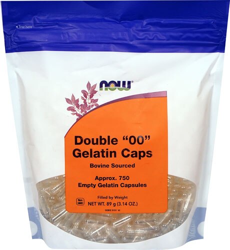 NOW Foods Double "00" Empty Gelatin Caps -- 750 Capsules